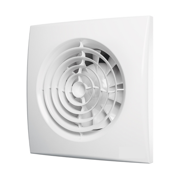 Baderomsventilator med timer og fuktstyring Ø125 – forside