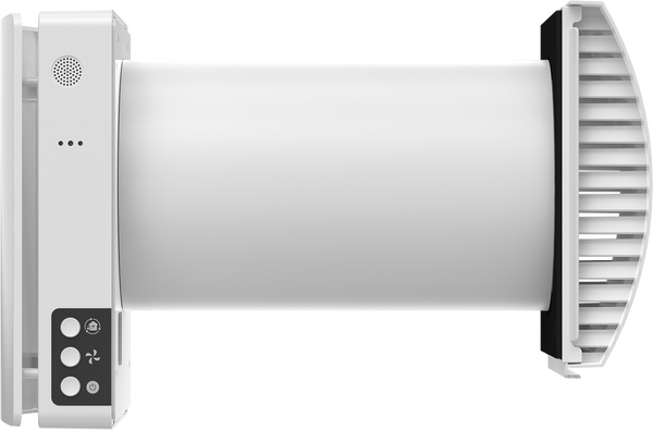 Air Pro V1.0 ventilator med flott, moderne design som passer til ulike veggtykkelser