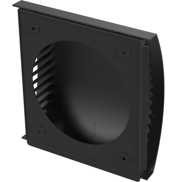 Bagfra billede af det sorte regnskjold til Air Pro V1.0, designet til effektiv beskyttelse mod vejrpåvirkninger.