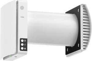 Air Pro V1.0 romventilator sett fra siden, WiFi-kompatibel med avansert varmegjenvinning